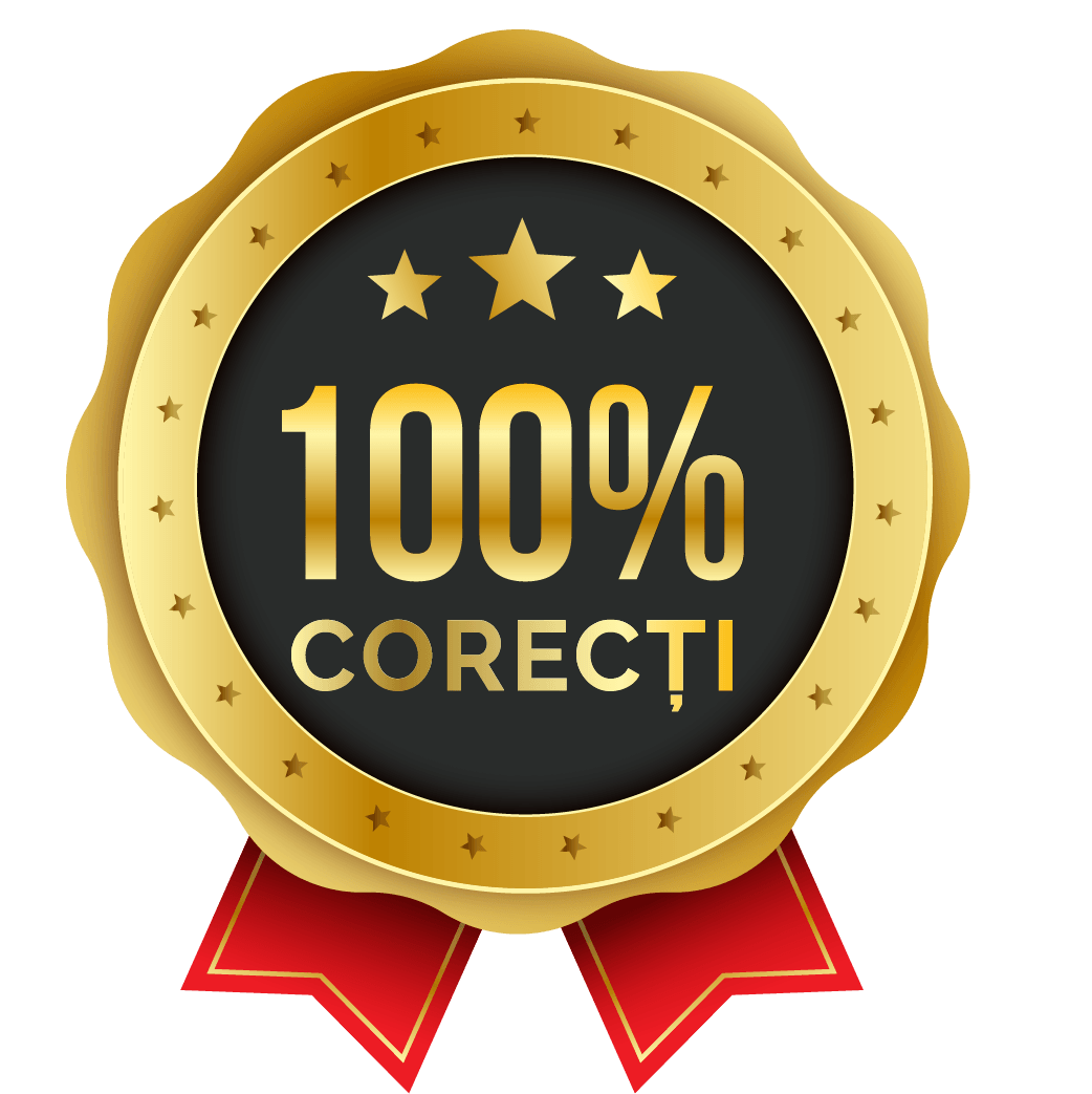 Medalie 100% CORECȚI